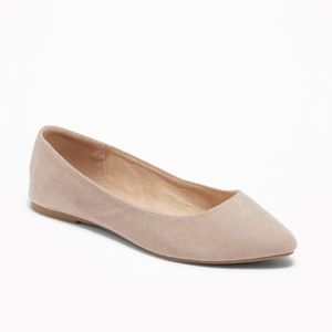 Old Navy Faux Suede Pointy Ballet Flats